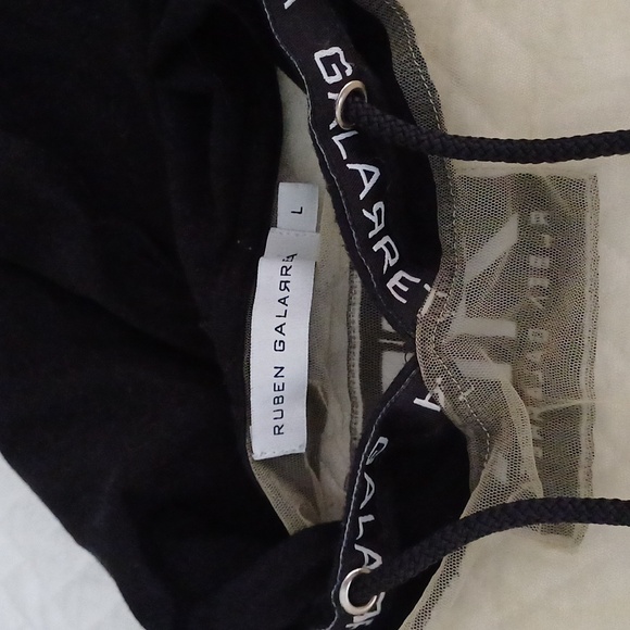 Ruben Galarreta long net sheer hoodie dress L Amazing - Picture 16 of 16